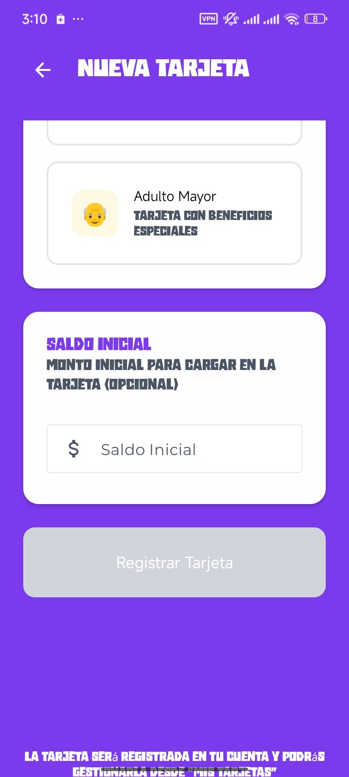 ¡Dale click en Registrar!